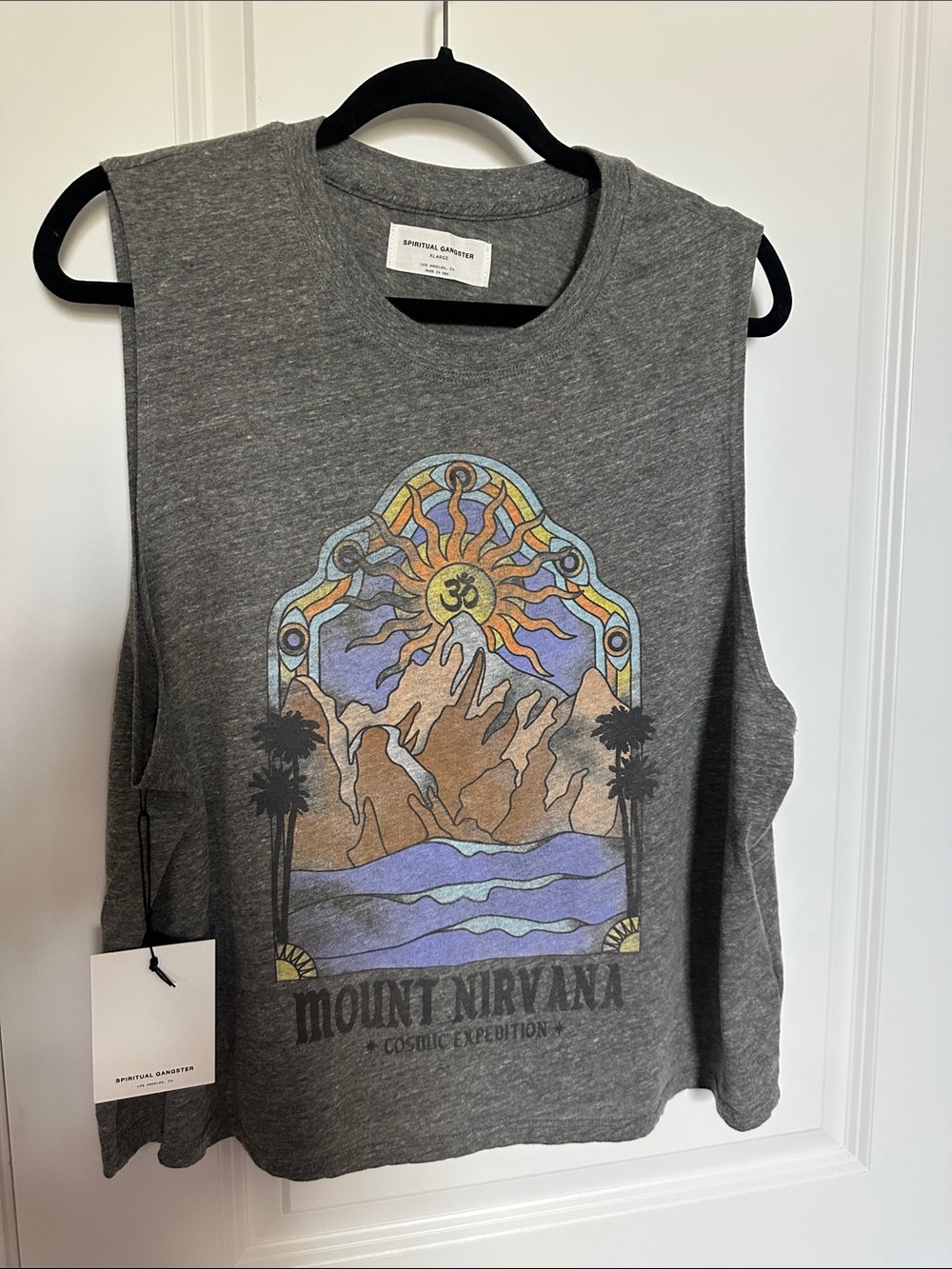 Spiritual Gangster Mount Nirvana Grey Tank XL NWT - Picture 2 of 4